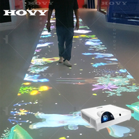 Projecteur interactif holographique immersif HOVY pour restaurant, avec mise au point automatique 3D intégrée, design portable, LCD