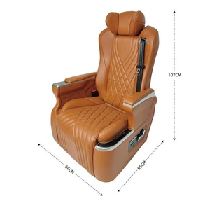 Vente en gros de sièges de luxe en cuir PU pour voitures MPV Vito Sprinter fourgonnette électrique <span class=keywords><strong>siège</strong></span> de voiture pliable compatible Toyota Alphard Land Cruiser - Product Image 1