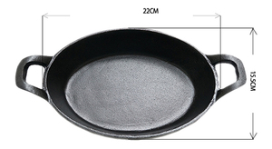 Mini ensemble de sauteuse en fonte avec plaque de <span class=keywords><strong>poisson</strong></span> à l'huile végétale écologique à deux poignées pour cuisinière à Induction Design moderne prix - Product Image 6