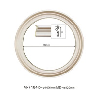 Médaillon de plafond en polyuréthane résistant à la décomposition, durable et écologique, facile à installer, ODM/OEM Gemei M-7184, pour la décoration d'appartements