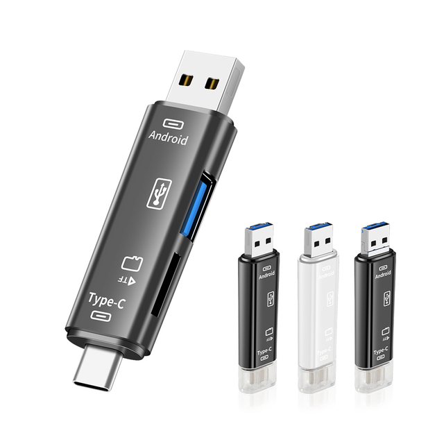 JASTER USB Mini Card Reader USB 3.0 to Memory Card Reader Adapter for External Camera Photo Multi Smart Card Reader