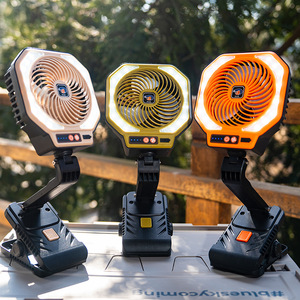 Camping Fan <b>Light</b> Clip On Portable Outdoor With Led Flashlight Cooling Function Universal <b>Plug</b> YD26 - Product Image 1
