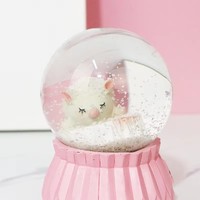 3D resina personalizada lindo cerdo escultura animal estatua globo de nieve artesanía arte regalos recuerdo decoración del hogar estatuilla adornos de escritorio