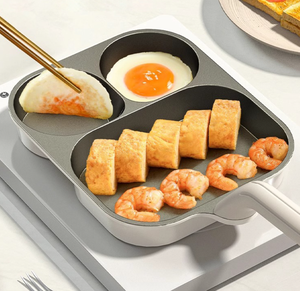 Poêle à frire 4-en-1 en titane antiadhésive avec poignée ergonomique, compatible avec les cuisinières à gaz et les plaques à induction - Product Image 3