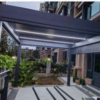 Pergola à persiennes automatique de bonne qualité pour l'extérieur de la résidence Persienne résidentielle Pergola en aluminium motorisée pour l'extérieur