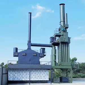 Incinerador de lixo doméstico 5tpd, incinerador de resíduos modular para economia de energia