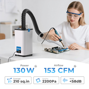 Fumego חם-מכירה 260m ³/h זרימת אוויר xf250iii fume חולץ עם מסנן 3 ב-1 הכבד עבור עשן סימון לייזר עשן להסרת ריח - Product Image 2