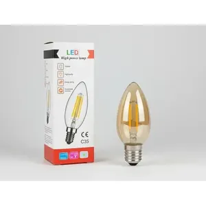 Set di 6 Lampadine in Vetro, 4W, Illuminazione Tipo Candela - Product Image 2