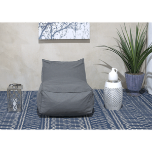 DB Ettie 3 pies. Silla de PUF de estilo japonés gris oscuro Agua y cómoda para el sofá de la sala de estar del hogar - Product Image 1