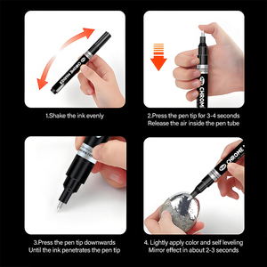 Metalik krom boya kalemi Premium krom kalıcı ayna krom işaretleme kalemleri Anti Fade mürekkep ile - Product Image 6