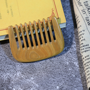 Green Sandalwood Wooden <b>Comb</b> <b>Wide</b> Tooth Large Size For Home Use Massage Hair Care - Product Image 1