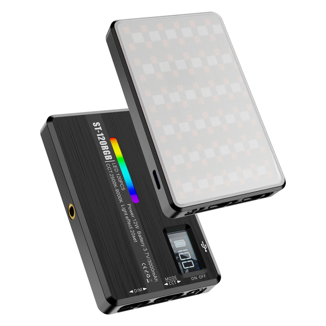 Colorful Rgb Video Light,Portable Led Camera Light Rechargeable Led Dslr Lighting for Vlogging,Photography,Video Conference