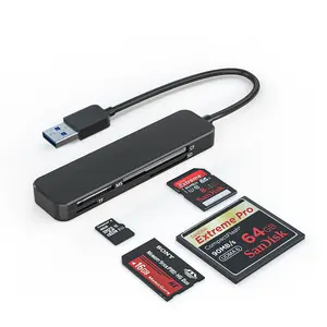 เครื่องอ่านบัตร4 in 1เครื่องอ่านการ์ด SD TF MS CF 3.0 USB สำหรับการ์ดหน่วยความจำ