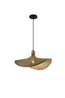 Nouvelle suspension de style chinois, sud-est asiatique et japonais, en bambou, rotin et paille, pour la décoration de salons de thé et d'escaliers