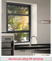 Ventana vertical de PVC con elevación, insonorizada, con barra de rejilla deslizante y cristal hueco, personalizable, para comercio exterior norteamericano