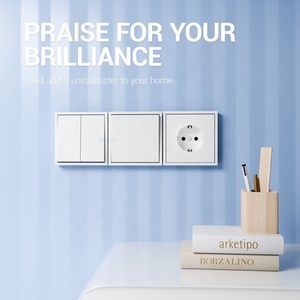 Double Click Button Wall <strong>Switch</strong> EU Thin Panel 250V 10A <strong>2</strong> Gang <strong>1</strong> Way <strong>2</strong> Way Light <strong>Switch</strong> - Product Image 3