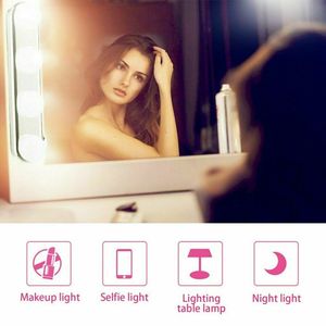 Espejo <span class=keywords><strong>de</strong></span> <span class=keywords><strong>tocador</strong></span> portátil superbrillante, 4 bombillas LED estilo Hollywood, maquillaje - Product Image 6