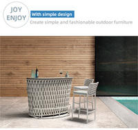COUTURE Jardin Loop Furniture Comptoir de réception extérieur moderne, bureau de bar en corde design