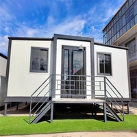 Maison conteneur préfabriquée extensible à double aile de haute qualité 20/40 pieds, design moderne du milieu du siècle pour hôtel, villa, appartement