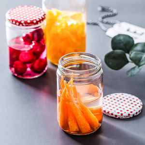 Personnalisation d'usine 660ml 1000ml 1kg bocaux de confiture en conserve hermétiques en verre rond avec couvercle pot de cornichons de stockage pour épices alimentaires - Product Image 5