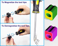 Magnétiseur 2 en 1 Démagnétiseur Outil pratique pour tournevis Embouts magnétiques Petites, grosses vis, perceuses, forets