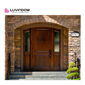 باب خشبي من خشب الكرز بتصميم قوسي على طراز بيفرلي هيلز لتزيين الفيلات بتصميم عصري - Product Image 1