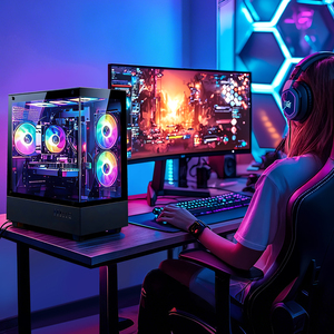 <span class=keywords><strong>PC</strong></span> de bureau gaming personnalisé OEM Intel Core i5 205H RTX 3050 6 Go LPDDR5 16 Go RGB Boîtier Aquarium Ordinateur de bureau RTX 5060 - Product Image 6