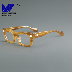 Monture <span class=keywords><strong>de</strong></span> lunettes épaisse carrée à rayures en acétate, populaire, décontractée, avec rivets, pour <span class=keywords><strong>presbytie</strong></span>, hommes et femmes, style rétro, pour <span class=keywords><strong>verres</strong></span> correcteurs - Product Image 4
