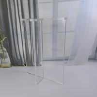 Pieds de table en acrylique transparent en forme de T pour la décoration de la maison, pour la salle à manger/le salon - 20 mm d'épaisseur, écologiques et faciles à assembler