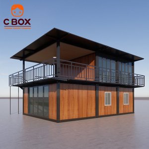 Cbox Casa Contenedor Modular de Lujo de 2 Pisos, Prefabricada, Ecológica, Desmontable, con Paneles Sándwich, para Oficina o Apartamento - Product Image 1