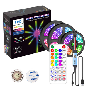 5V para <span class=keywords><strong>Bluetooth</strong></span> APP Controle Home Decor Dazzle Cor Luz Faixa RGB IC 5050 SMD USB Música Ritmos Estourando o Flash 5050 RGB IC 5V - Product Image 2