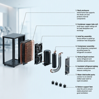 Système de refroidissement pour bain froid avec contrôle de température Wi-Fi, désinfection à l'ozone, double filtration et refroidissement par air pour bain de glace