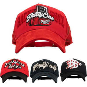 Casquette de performance 5 panneaux 100% Coton avec strass effet diamant pour l'extérieur, modèle Barbas Hat 31Barbas Hats - Product Image 2