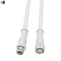 Connecteur circulaire M12 3 broches mâle femelle Prise Câble électrique étanche Câble d'alimentation