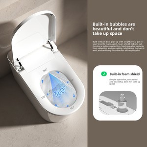 Nouvelle conception de toilette intelligente avec capteur de pied, télécommande, réservoir intégré, sans limite de pression d'<span class=keywords><strong>eau</strong></span>, chasse d'<span class=keywords><strong>eau</strong></span> automatique - Product Image 3