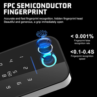 Serrure de porte intelligente Tuya WiFi noire Intellect mot de passe électronique déverrouillage d'empreintes digitales modèle spécifique à la maison pour les données de nuage de porte en acier