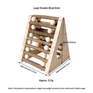 Giocattolo per Criceti Grandi, <span class=keywords><strong>Orso</strong></span> Dorato, con Casa in Legno, Scala per Arrampicarsi, Tunnel per Masticare e Allenare - Product Image 6