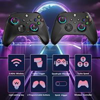 Control Inalámbrico LR de 2.4GHz con Motor de Vibración y Turbo para PC One S/X/X-Incluye Conector para Auriculares Personalizable
