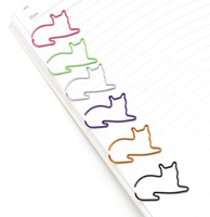 Chat Trombones et Silhouette En Forme De Chat Ensemble de Notes Autocollantes Bureau Accessoires De Bureau