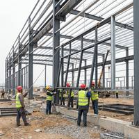 Bâtiment en acier préfabriqué à portée libre en acier allié, structure industrielle en acier pour serres agricoles