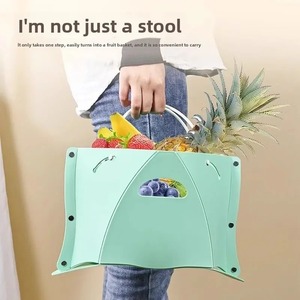 Portable Plastic Folding <b>Stool</b> Foldable <b>Storage</b> Chair Multifunctional Outdoor Camping <b>Stool</b> For Travel Picnic Balcony Furniture - Product Image 2