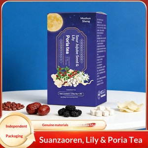 Té de Semillas de Azufaifo, Bulbo de Lirio y Poria para un Sueño Reparador; Set de Infusión Nocturna; 150g (30x5g) de Fábrica - Product Image 1