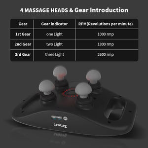Vier Kopf Percussion Hals Deep Tissue Vibration Körper muskel massage Faszien pistole Deep Tissue zur Schmerz linderung Deep Tissue <span class=keywords><strong>Massager</strong></span> - Product Image 3