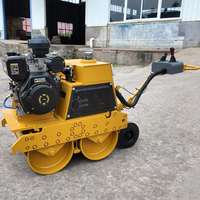 Compacteur de sol diesel à double tambour de 770 kg pour travaux routiers et de construction
