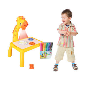 益智玩具系列儿童投影绘图玩具套装写字台迷你，黄色长颈鹿 - Product Image 2