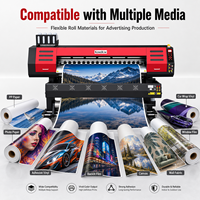 Machine d'impression de bannières publicitaires en vinyle One Shopping Services 1,6 m 1,8 m, ligne de production d'impression, de découpe et de laminage à solvant écologique
