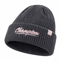 Bonnet brodé en tricot côtelé rayé avec revers, doux, respirant, en acrylique, chaud, pour homme et femme, idéal pour la rue et l'extérieur