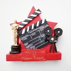 Yijia Monde Tourisme Commémoratif <span class=keywords><strong>Oscar</strong></span> Film Petite Statuette Dorée Résine Réfrigérateur Aimant Collection Artisanat - Product Image 3