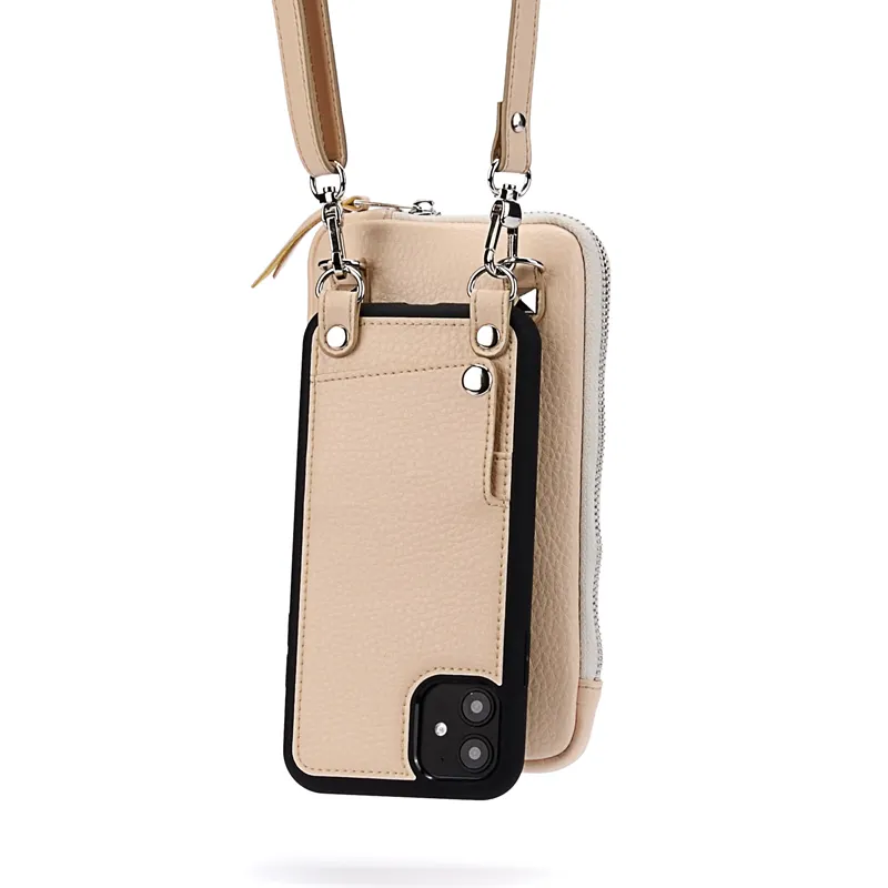 Wallet Lanyard Cross Body Crossbody Leather Phone Case With Strap For iPhone 11 12 13 pro