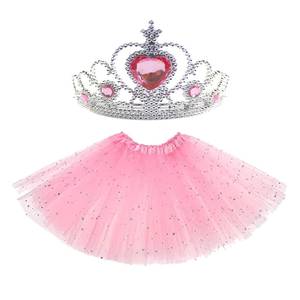 Ensemble de ballet pour fille MS Cute Girl, robe de princesse à 3 couches, jupe tutu scintillante pour fête d'anniversaire, avec couronne - Product Image 5
